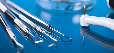 Close-up of dental instruments